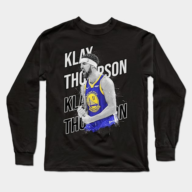 Klay Thompson Long Sleeve T-Shirt by Creativedy Stuff